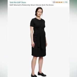 GAP Women's Maternity Short Sleeve Knit Tie Dress